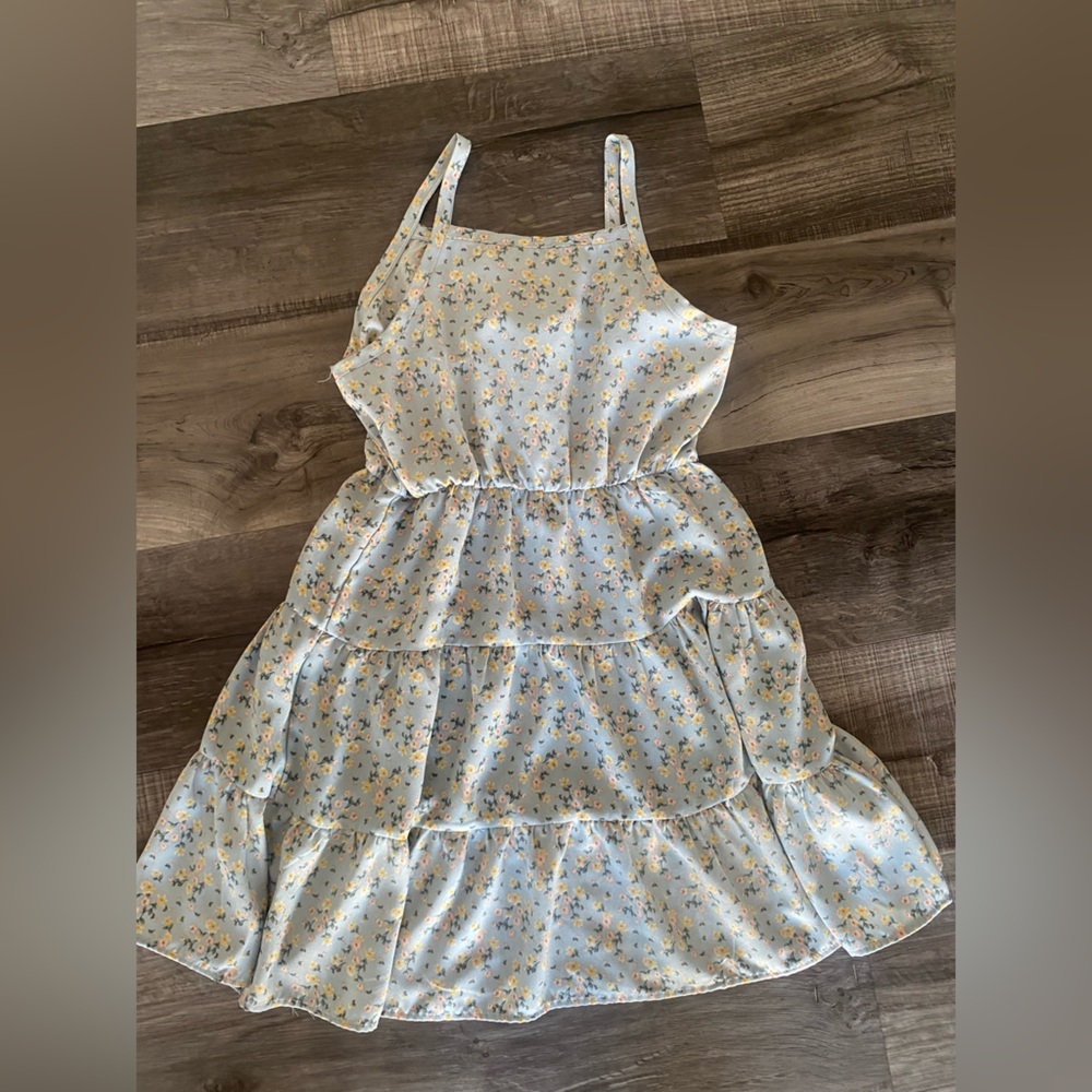 Blue Flowers Girls' Dress Size 12